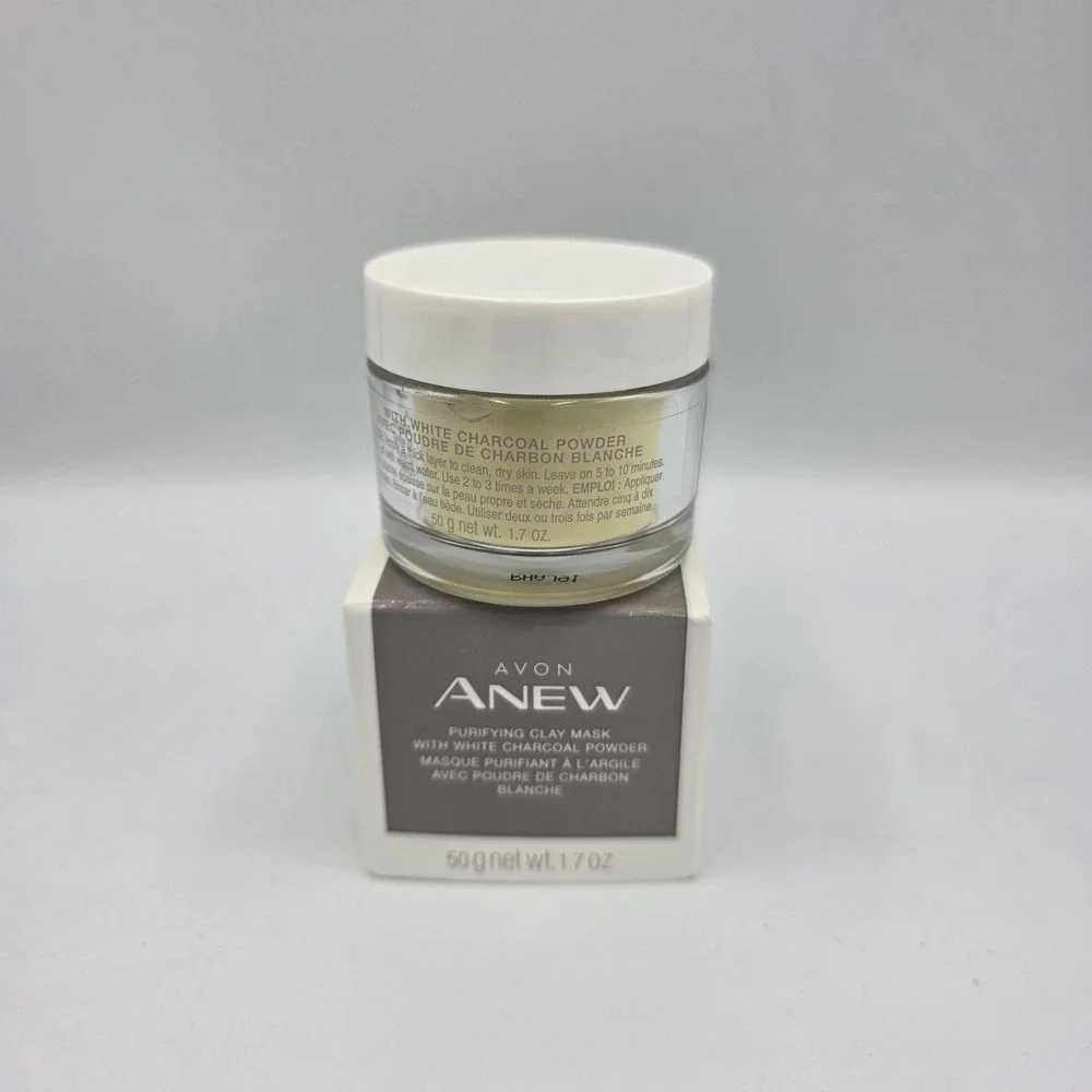 Avon ANEW Purifying Clay Mask‎ w/White Charcoal Powder  1.7 oz. New With Box